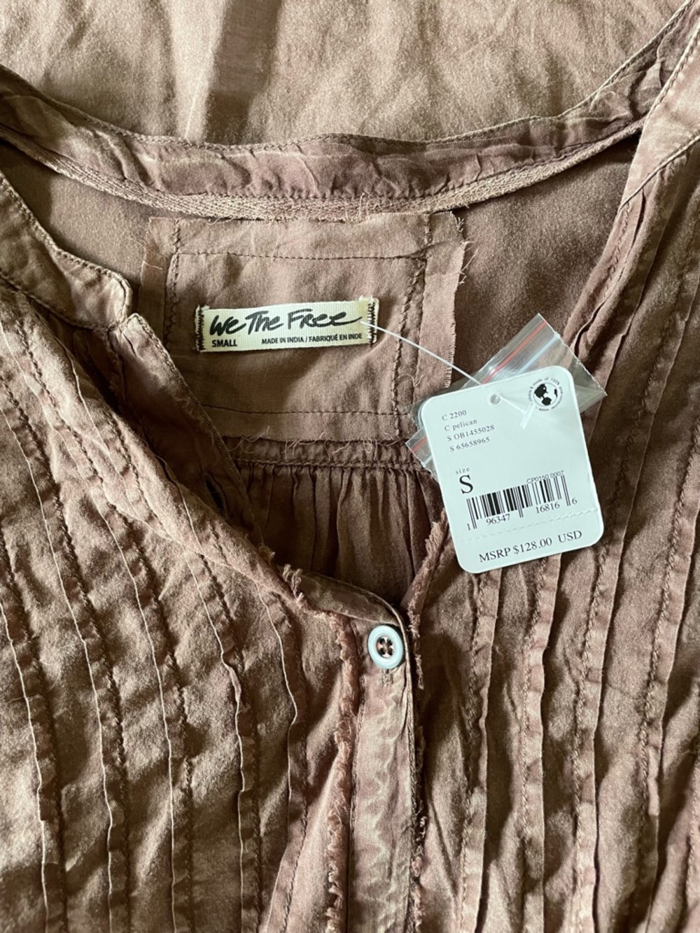 Free People Brown Pintuck Peasant Tunic
We the free - Picture 5 of 9
